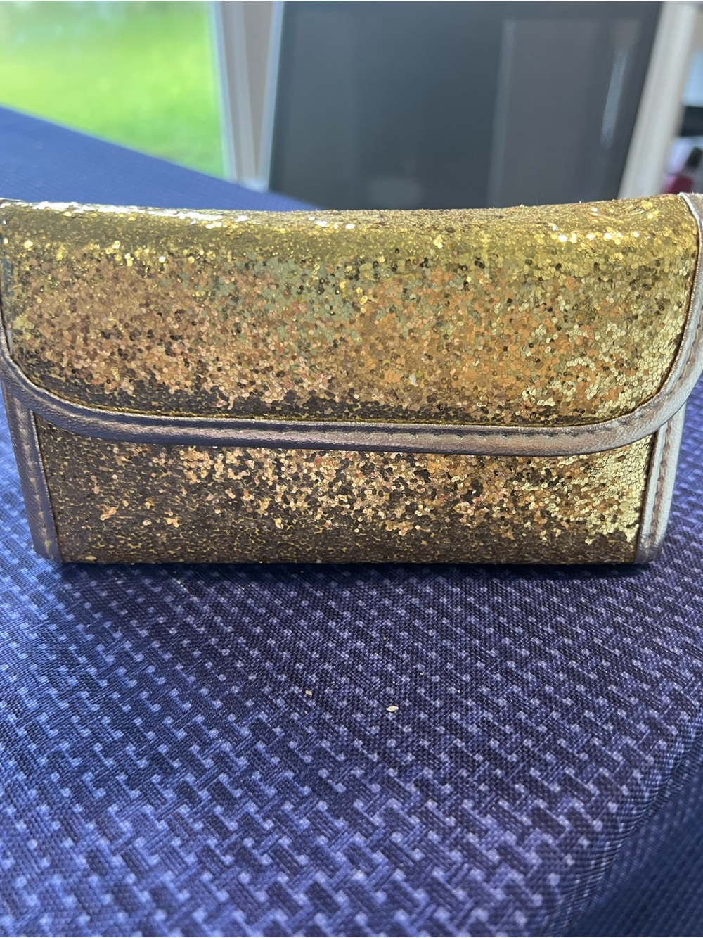 Gold Glitter Women's Clutch Bag - Elegant Evening Accessory
